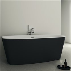Baignoire ilot Dea 190x90 cm 290 Litres Noir mat