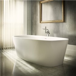 Baignoire ilot Dea 170x75 cm 185 Litres Soie Blanche