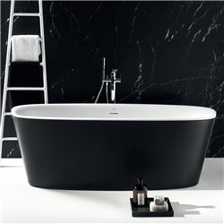 Baignoire ilot Dea 180x80 cm 220 Litres Noir mat