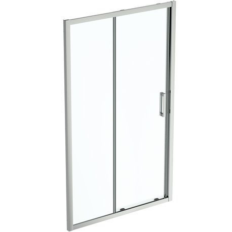 Porte de douche Connect 2 accès de face 120 cm profilés argent brillant Porte de douche Connect 2 accès de face 120 cm profilés argent brillant