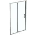 Porte de douche Connect 2 accès de face 120 cm profilés argent brillant