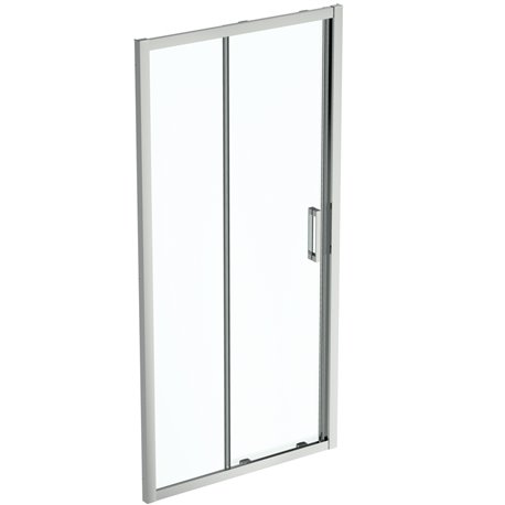 Porte de douche Connect 2 accès de face 100 cm profilés argent brillant Porte de douche Connect 2 accès de face 100 cm profilés argent brillant
