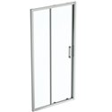 Porte de douche Connect 2 accès de face 100 cm profilés argent brillant