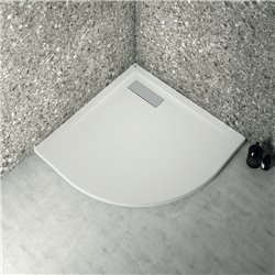 Receveur de douche Ultraflat New d'angle 80x80 cm Blanc Brillant
