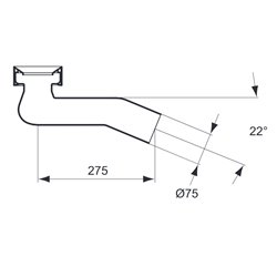 Tubulure avec joint d'emboitement en plastique