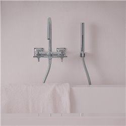 Mélangeur bain-douche Joy Neo avec ensemble de douche Chromé Poignées croix