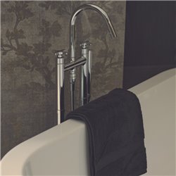 Mélangeur bain-douche Joy Neo sur colonettes Chromé Poignées croix