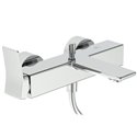 Mitigeur bain-douche monotrou Conca chrome, avec ensemble de douche