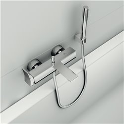 Mitigeur bain-douche monotrou Conca chrome, avec ensemble de douche
