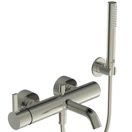 Mitigeur bain-douche monotrou Joy gris orage, avec ensemble de douche