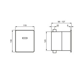 Plaque de commande Septa Pro U1 Acier inoxydable