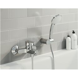 Mitigeur bain-douche mural Cerafine D avec ensemble de douche