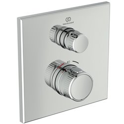 Mitigeur thermostatique à encastrer Ceratherm Navigo Design carré 1 sortie Chromé