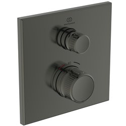 Mitigeur thermostatique à encastrer Ceratherm Navigo Design carré 1 sortie Gris magnétique