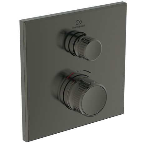 Mitigeur thermostatique à encastrer Ceratherm Navigo Design carré 1 sortie Gris magnétique
