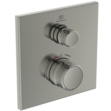 Mitigeur thermostatique à encastrer Ceratherm Navigo Design carré 1 sortie Gris orage
