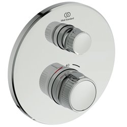 Mitigeur thermostatique à encastrer Ceratherm Navigo Design rond 1 sortie Chromé