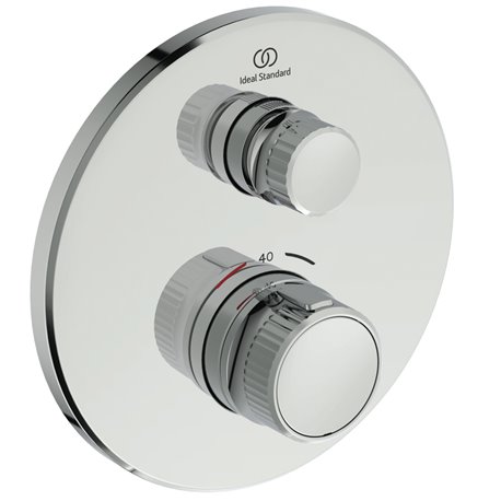 Mitigeur thermostatique à encastrer Ceratherm Navigo Design rond 1 sortie Chromé