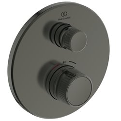 Mitigeur thermostatique à encastrer Ceratherm Navigo Design rond 1 sortie Gris magnétique