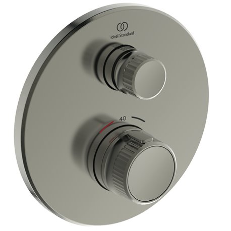 Mitigeur thermostatique à encastrer Ceratherm Navigo Design rond 1 sortie Gris orage