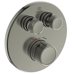 Mitigeur thermostatique à encastrer Ceratherm Navigo Design rond 2 sorties Gris orage