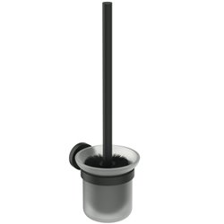 Brosse de toilettes Noir Mat Design Rond