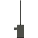 Porte-brosse et brosse WC Gris Magnétique Design Carré