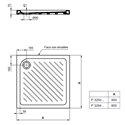 Receveur de douche Ulysse + carré 90x90 cm à poser