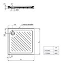 Receveur de douche Ulysse + carré 80x80 cm à poser