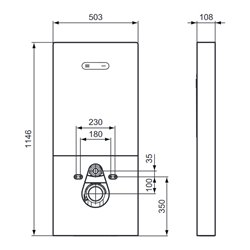 Bâti-support Prosys Neox blanc et pneumatique, réservoir 80 mm