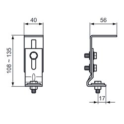 Kit installation d'angle pour bâti-support WC