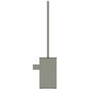 Porte-brosse et brosse WC Gris Orage Design Carré