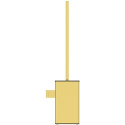 Porte-brosse et brosse WC Or Brossé Design Carré