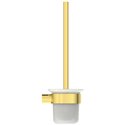 Porte-brosse et brosse WC Or Brossé Design Rond