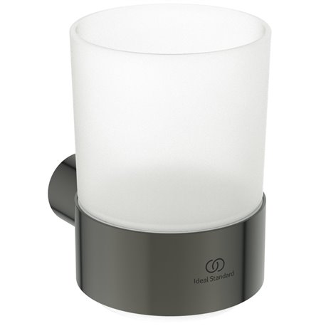 Porte brosse à dents Rond ∅68 mm Gris magnétique