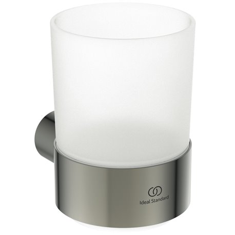 Porte brosse à dents Rond ∅68 mm Gris orage