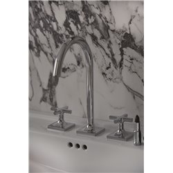 Mélangeur lavabo 3 trous Joy Neo Poignées Croix Chromé