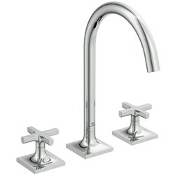 Mélangeur lavabo 3 trous Joy Neo Poignées Croix Chromé