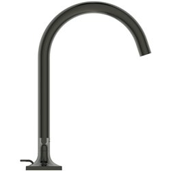 Mélangeur lavabo 3 trous Joy Neo Poignées Levier avec tirette et vidage Gris magnétique