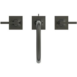 Mélangeur lavabo 3 trous Joy Neo Poignées Levier avec tirette et vidage Gris magnétique