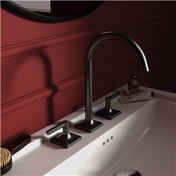 Mélangeur lavabo 3 trous Joy Neo Poignées Levier Gris magnétique