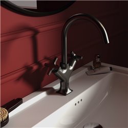 Mélangeur lavabo monotrou Joy Neo Avec tirette et vidage Gris magnétique