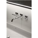 Mélangeur lavabo mural 3 trous Joy Neo Poignées Levier Chromé