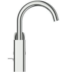 Mitigeur lavabo bec tube haut Ceraplan avec tirette et vidage 