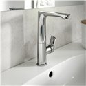 Mitigeur lavabo Connect Air bec haut, chrome, tirette et vidage bonde métal