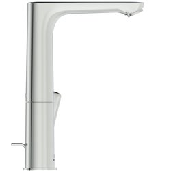 Mitigeur lavabo Connect Air bec haut, chrome, tirette et vidage bonde métal