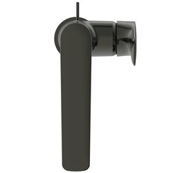Mitigeur lavabo Connect Air bec haut, gris magnétique, tirette et vidage bonde métal