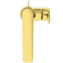 Mitigeur lavabo Connect Air bec haut, or brossé, tirette et vidage bonde métal