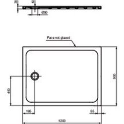 Receveur de douche Okyris + Rectangulaire 900x1200 mm à encaster ou à poser 