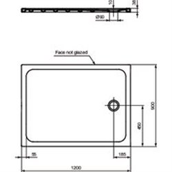 Receveur de douche Okyris + Rectangulaire 900x1200 mm à encaster ou à poser 